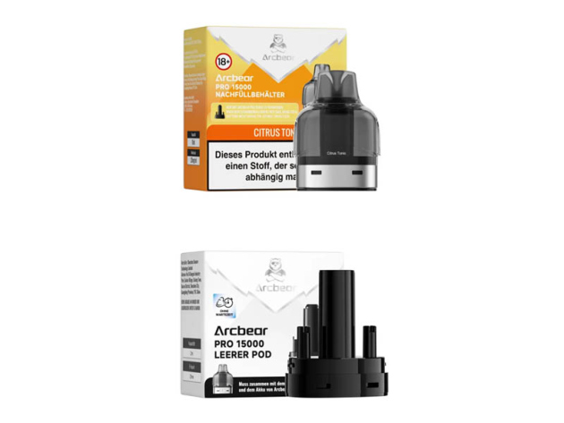 Arcbear Pro 15000 - Pod-Set 5er + Leerpod - (20mg) Citrus Tonic