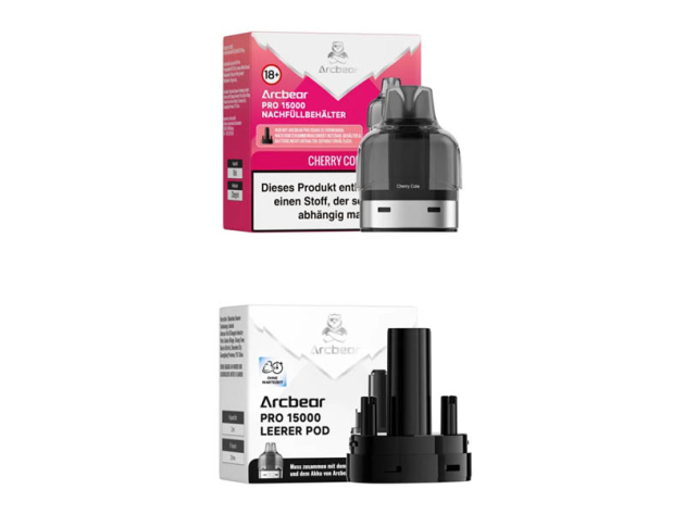 Arcbear Pro 15000 - Pod-Set 5er + Leerpod - (20mg) Cherry Cola Ice