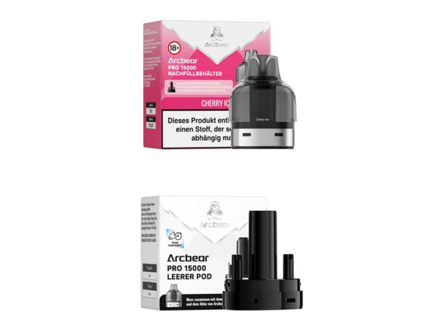 Arcbear Pro 15000 - Pod-Set 5er + Leerpod - (20mg) Cherry Ice