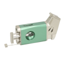 Zigarrenfeuerzeug "Mint/Titan", Jet-Flamme; V-Cutter, Dorn & Zigarrenablage; H: 10 cm