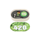 Raucher-Set "420 Hanf" Metallpfeife...