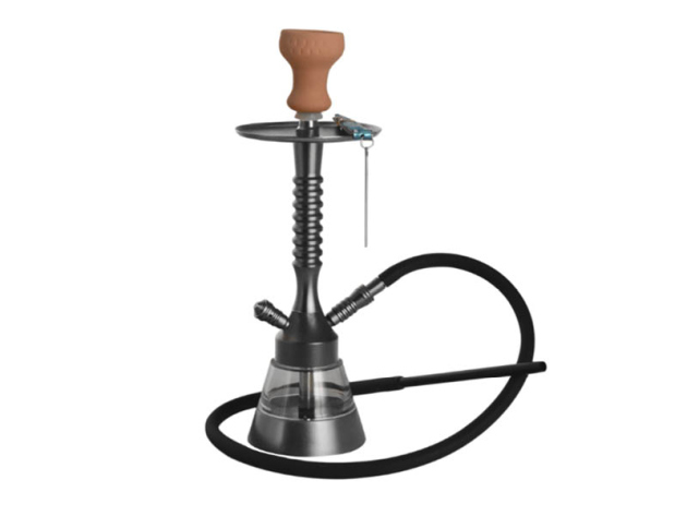 Shisha "Super Heroes" Bowl Acryl, transp./anthrazit, 46 cm, 1 Schlauch