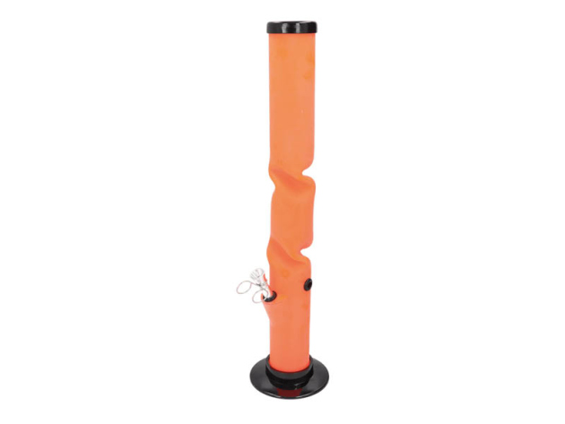 Acrylbong "Boss" orange neonfarben, Höhe 42cm, Metallchillum