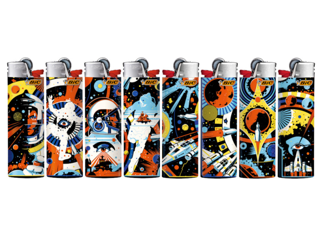 BIC Maxi J26 "Arcadia" Reibrad Feuerzeuge, 50er Display