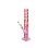 Glasbong "Rosa–Pfirsich Doppelton Transparent" mit Eis, Höhe 38 cm; Schliff: 18,8 mm