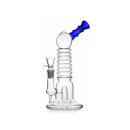 Glasbong mit 9-Ring-Schliff, bl. Mundst., Diffusor und...