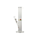 Glasbong Schwere Bong mit Streufen, Chillum und Eis, 38cm