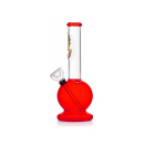 Glasbong "Rasta" Rot, 20cm
