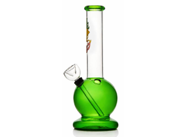 Glasbong "Rasta" Grün, 20cm