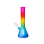 Glasbong Beaker, mit Chillum und Eis, Beleucht. Rastafrb. 32cm