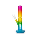 Glasbong Zyl. Form, mit Chillum und Eis, Beleucht....