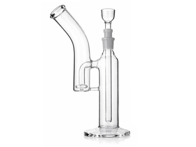 Glasbong m. plug-in chillum u. perkolator Seite mouthpiece, 25cm