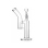 Glasbong m. plug-in chillum u. perkolator Seite mouthpiece, 25cm