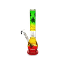 Glasbong "Rastafarben mit Blattlogo" m....
