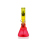 Glasbong "Rastafarben mit Blattlogo" m. 2 Ringen und Eis, 20cm