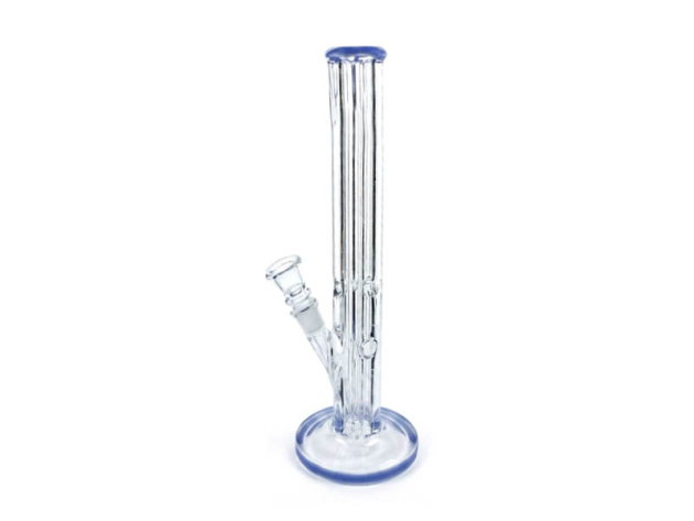 Glasbong Transp.-Blau, Eis u. Mundstück, 30cm