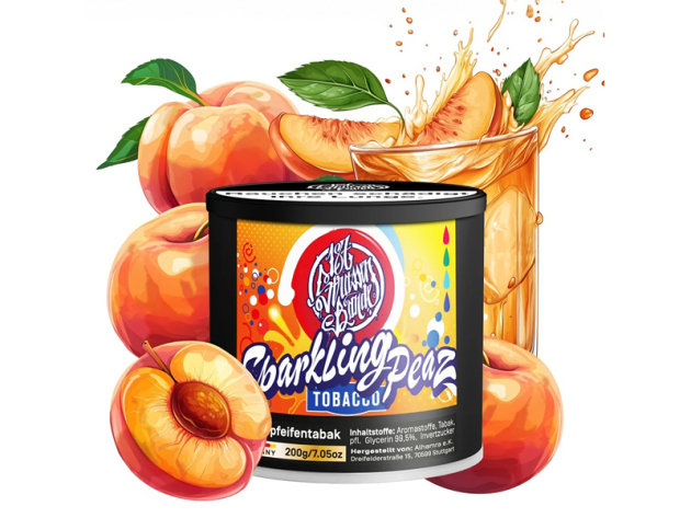 187tobacco - Sparkling Peaz (Eistee, Pfirsich) - 200g (29,90 Euro)