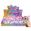 Squeeze Axolotl "Glitzer"  transparent 11 x 10 cm; 12er Display