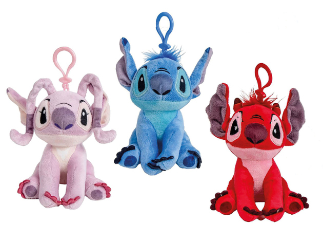 Disney Stitch Figur mit Taschen-Clip -  3D; Höhe 12 cm; 3-fach sort.; einzeln