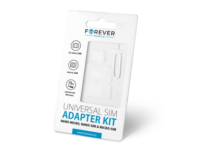 Forever set - SIM Karten Adapters & SIM‑Nadel