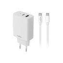 Maxlife - Netzstecker 1x USB & 1x USB-C + Kabel USB-C...