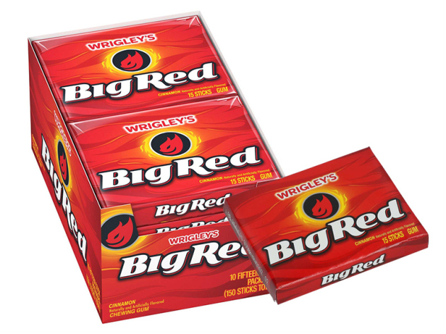 Wrigleys Big Red Zimt Kaugummi à 15 Streifen; 10er Pack