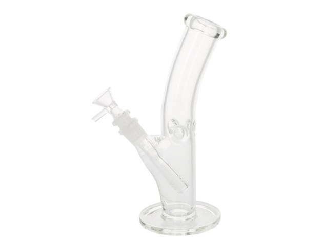 Glasbong "Boss", klar; Ice; gebogen; Ø 3 cm; H: 22 cm; Schliff 18 mm