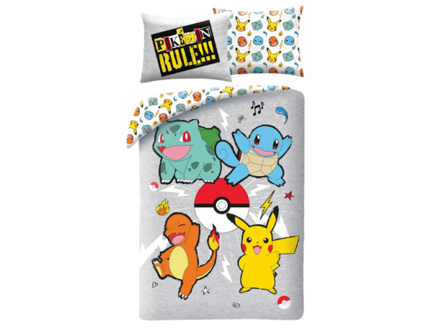 Pokémon Bettbezug (Pikachu, Bisasam, Glumanda und Schiglotte) - UVP: 25,00 Euro