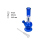Glasbong "ICE"; 3-fach sort.; Ø 2,8 cm; Höhe 18 cm, Chillum & Perkolator