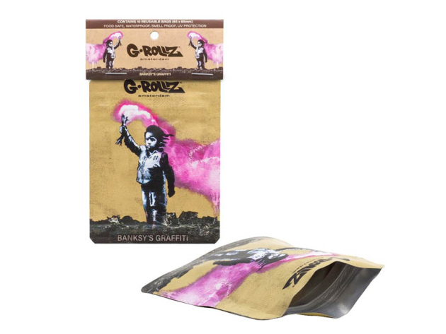 G-ROLLZ Banksys Graffiti "Torch Boy" Geruchsdichter Beutel (10er Pack)