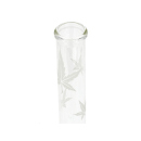 Glasbong "Leaf", transp.; straight; Ø 3,2 cm; H: 26 cm; Schliff 14,5 mm