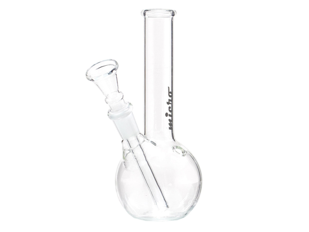 Glasbong "Micro", transp.; round base; Ø 2,4 cm; H: 16 cm; Schliff 14,5 mm
