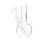 Glasbong "Micro", transp.; round base; Ø 2,4 cm; H: 16 cm; Schliff 14,5 mm