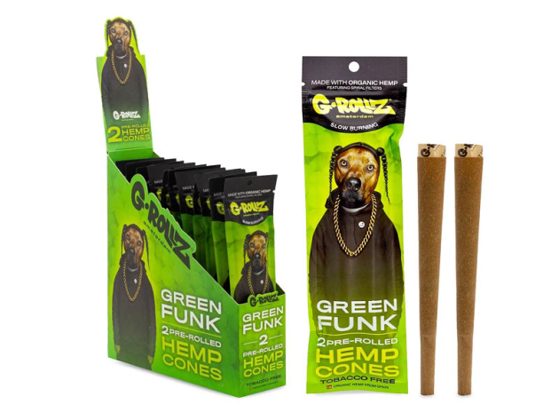 G-ROLLZ 2x "Green Funk" Pre-Rolled Hemp Cones, 12er Display