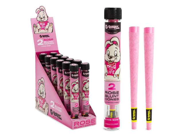 G-ROLLZ Banksys Graffiti, 2x Pre-rolled "Rose" 12er Display