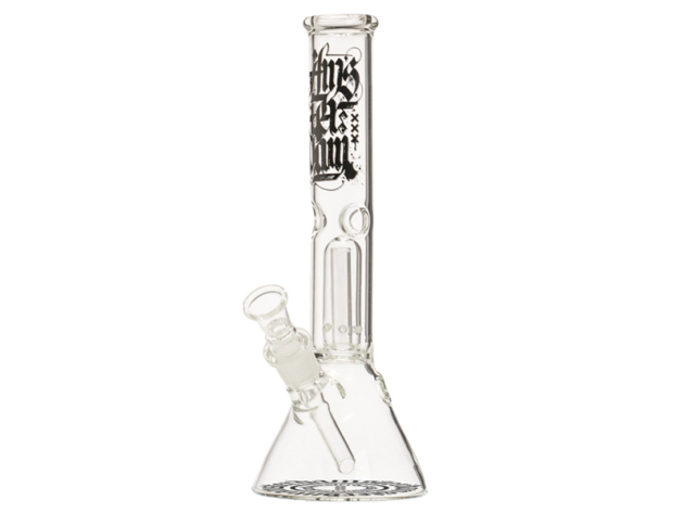 Glasbong "Amsterdam", transp.; Beaker; Ø 4 cm; H: 30 cm; Schliff 18,8 mm