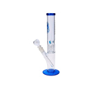 Glasbong "Pilz"; 3-fach sort.; Ø 4 cm; Höhe 30 cm, Chillum & Diffusor