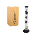 Glasbong "Cannabis"; 3-fach sort.; Ø 5 cm; Höhe 40 cm, Chillum & Diffusor