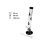 Glasbong "Cannabis"; 3-fach sort.; Ø 5 cm; Höhe 40 cm, Chillum & Diffusor