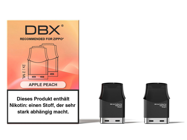 DBX Pods (2er Set) für Zippo - Apple Peach (Apfel, Pfirsich) - 20mg