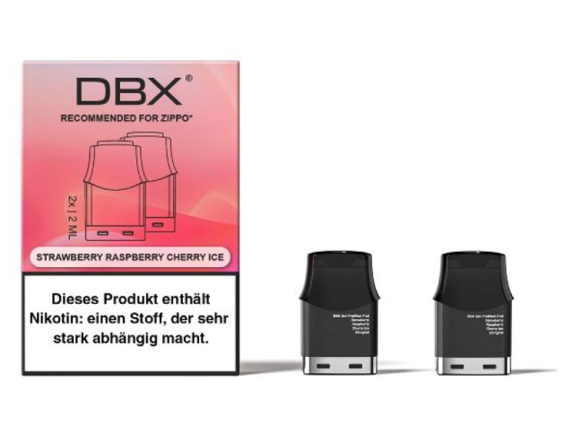DBX Pods (2er Set) für Zippo - Strawberry Raspberry Cherry Ice (Erdbeer, Himbeer, Kirsch, Eis) - 20mg