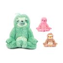 Yoga Faultier bunt, 3-fach sortiert, 19cm, einzeln