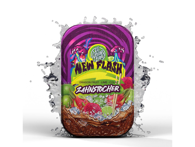 187 Zahnstocher - New Flash (Cola, Lime, Drachenfrucht) 100er Dose