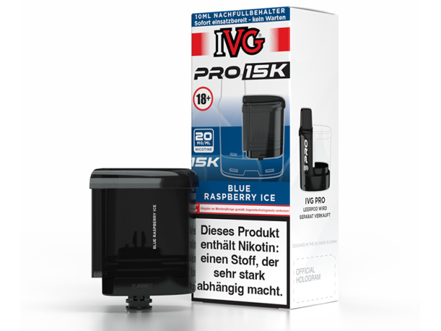 IVG Pro 15K - Pod - Blue Raspberry Ice (Blaue, Himbeere, Eis) - 20mg