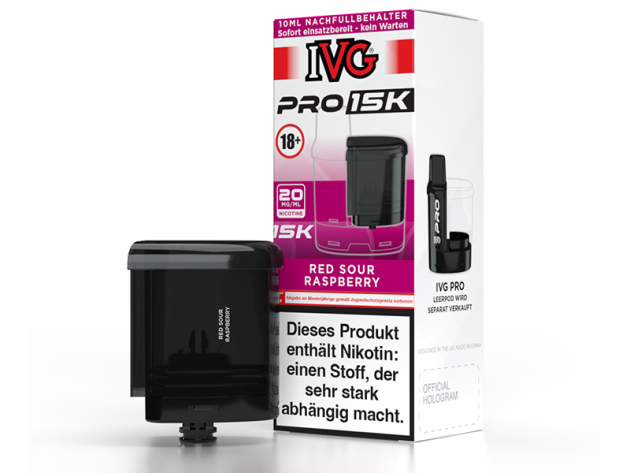IVG Pro 15K - Pod - Red Sour Raspberry (Rote Himbeere) - 20mg