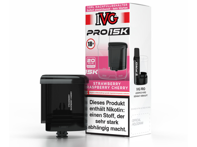 IVG Pro 15K - Pod - Strawberry Raspberry Cherry (Erdbeere Himbeere Kirsche) - 20mg