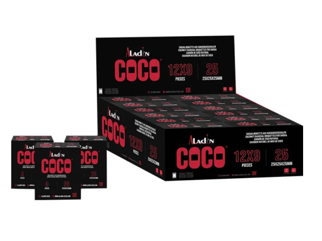 Aladin Coco - 25mm - Dispenser BOX, 12 Pack.