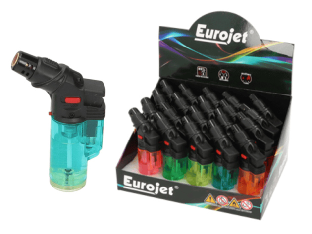 Sturmfeuerzeuge Brenner "Shisha Jet" Transparent, 5-fach sortiert, 20er Display