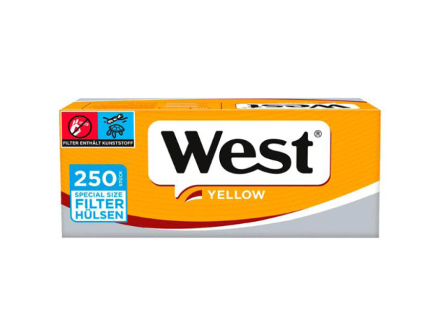 West Special Filter Size Yellow, 250 Hülsen, 4er Gebinde