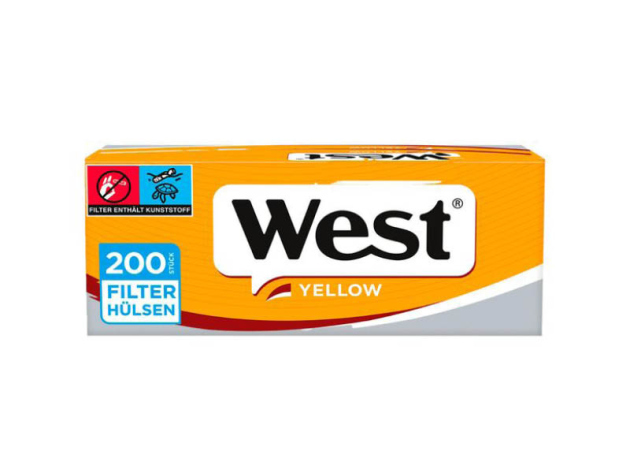 West Red 200 cigarette tubes, 5p package
